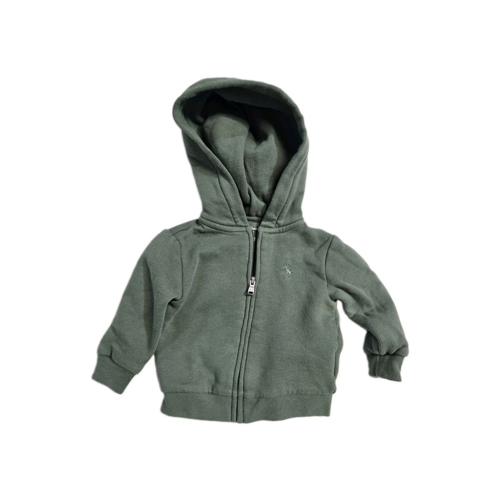 Ralph Lauren Baby Boys Hoodie Green 9 Months  Logo